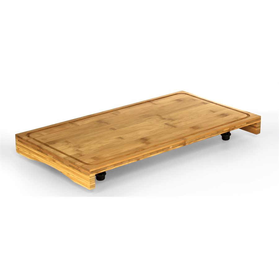 Covers Stove Top To Create Additional Kitchen Workspace Camco Bamboo Stove Top Work Surface with Adjustable Legs /& Built In Juice Groove 43547 2 Burner