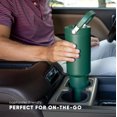 thumbnail image 3 of shiyou-Trek Pivot / Gobelet à Paille Rabattable 40oz avec Poignée / Bouteille d'Eau & Botte / Couvercles Interchangeables Paille & Carafe / Pichet en Acier Inoxydable Isolé / Sports de Gym en Plein Air / Forêt, 3 of 4