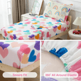 thumbnail image 6 of Btargot 4pc Rainbow Toddler Bedding Set Colorful Cartoon Love Hearts Comforter Set for Baby Girls Boys, 6 of 10