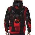 thumbnail image 7 of Wukai Black Panther Red Background Print Men Hoodies Fleece Sweatshirts Long Sleeve Sweaters Pullover Fall Outfits Winter Clothes-4X-Large, 7 of 7