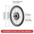 thumbnail image 4 of Yescom 26" 48V 1000W Rear Wheel Electric Bicycle Motor Kit E-Bike Conversion Kit W/ LCD Display, 4 of 9