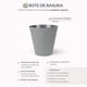 thumbnail image 5 of Bote de Basura 8 Litros Gris | Basurero Compacto para Baño, Cocina u Oficina | Cesto de Residuos Práctico y Resistente, 5 of 6