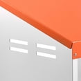 thumbnail image 4 of Chicken Nesting Boxes,3 Compartments,with Support Legs,Easy Egg Collection,Galvanized Steel&High-Strength Plastic,Roll Away Nesting Boxes for Chickens&Hens Laying Eggs,Orange, 4 of 11