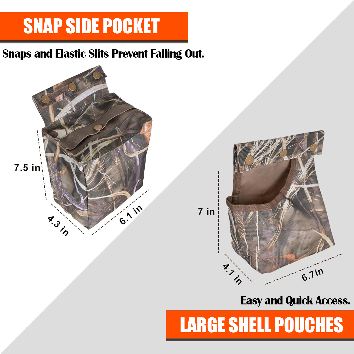 IC ICLOVER Multi-Pocket Dove Hunting Belt, Adjustable Dove Belts with Game Pouch Shell Bags Bottle Carrier