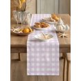 thumbnail image 3 of Pink Buffalo Plaid Table Runner 120 Inches Long,Farmhouse Checked Vintage Geometric Art Cotton Linen Table Runners Dresser Scarves,Fabric Tabletop Scarf Furniture Cover for Home Dinner Party 13"x120", 3 of 9