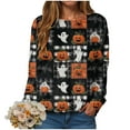 thumbnail image 6 of Womens Halloween Sweatshirts Fashion Graphic T Shirts Long Sleeve Pullover Tops Fall Clothes 2025, 6 of 6
