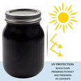 thumbnail image 3 of Darware Black Chalkboard Mason Jars (Quart Size, 2-Pack); Black-Coated Blackboard Surface Glass Jars for Arts and Crafts, Gifts, and Rustic Home Decor, 3 of 10