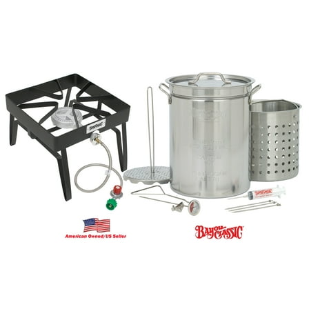 Bayou Classic 9195 Stainless-Steel Outdoor 32-Quart Turkey Fryer Kit