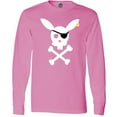 thumbnail image 3 of Inktastic Cute Easter Pirate Bunny with Eyepatch and Earring Long Sleeve T-Shirt, 3 of 5