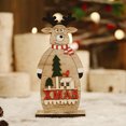 thumbnail image 3 of Decoraciones navideñas de Madera Fiudx Feliz Navidad Santa Claus Adornos, 3 of 3