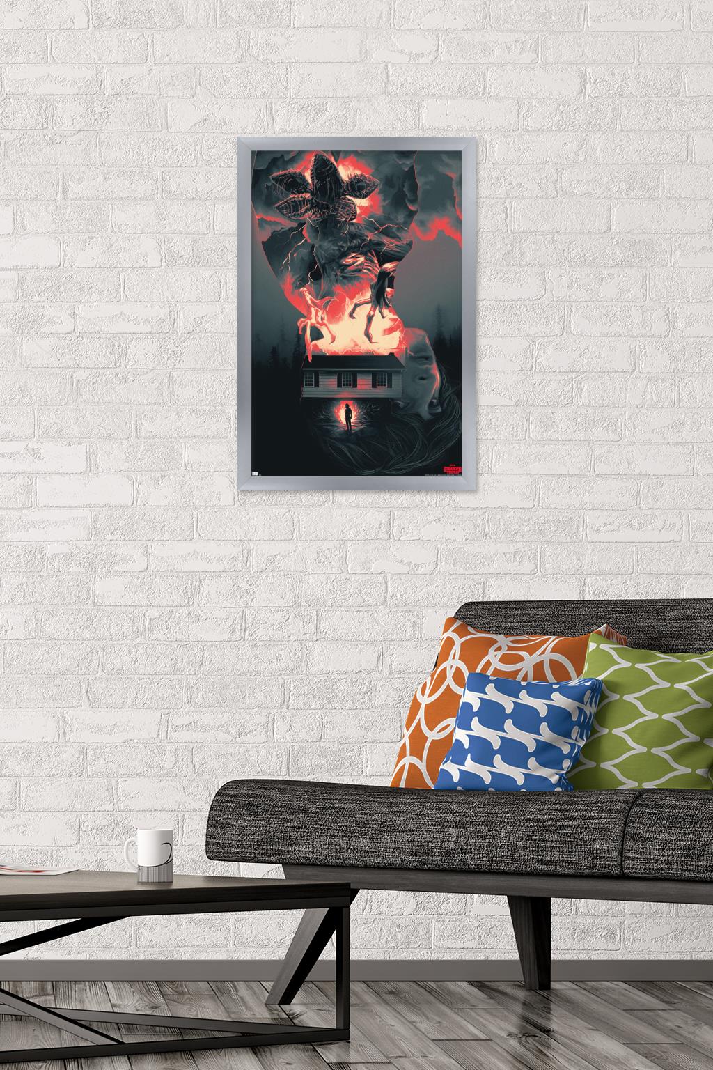 Netflix Stranger Things - Silhouettes Wall Poster, 14.725" x 22.375", Framed