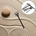 thumbnail image 4 of LEEYNEER Rhewides 6pcs Meditation Accessories Rake Set Sandbox Zen Garden Rake Tools Desktop Meditation Table Decor Fairy Garden Decoration for Zen Garden Sand Tray Black, 4 of 10