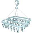 thumbnail image 1 of Sock Drying Rack, Hanging Clothes Drying Rack with 32 Windproof Pegs, Collapsible Lingerie Sock Drying Rack for Socks, Underwear, Baby Clothes, Towels, 1 of 5
