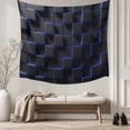 thumbnail image 5 of Blue Black Cubes Tapestry for Bedroom Wall Hanging Tapestry, Modern Geometric Abstract Art Ceiling Backdrop Tapestries Poster Blanket Wall Decor for Teens Room Living Room Dorm 51" x 59", 5 of 8