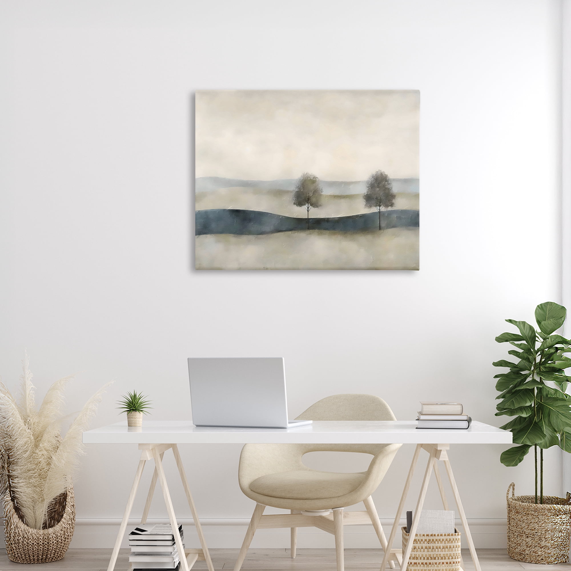 Stupell Industries Muted Horizon with Trees Canvas Wall Art, design by Riley B