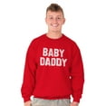 thumbnail image 5 of Baby Daddy Funny Expecting Fathers Men Big & Tall Sweatshirt Brisco Brands 4X, 5 of 6