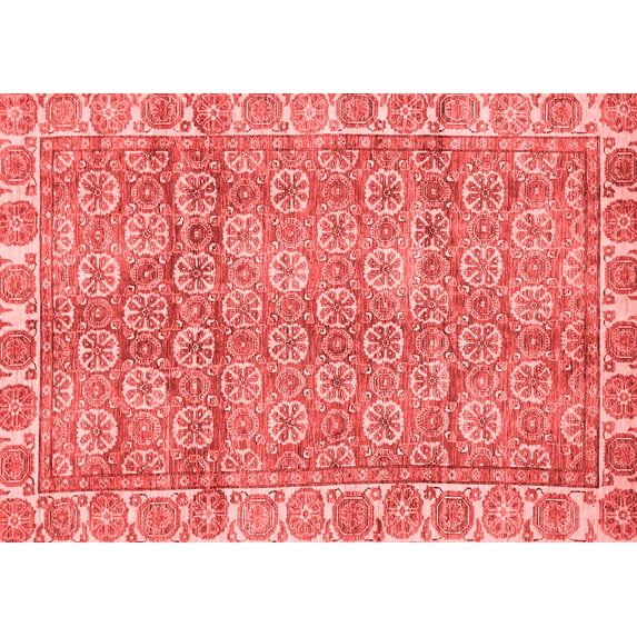 Ahgly Company Indoor Rectangle Oriental Red Traditional Area Rugs, 7' x 9'