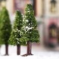 thumbnail image 4 of Árboles de Navidad artificiales Paisaje Paisaje Mini Arquitectura Escena de plástico Paisajismo Artesanía Plantas Calle15 piezas Inevent HA009160-01, 4 of 6