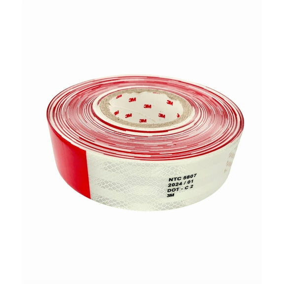 3M DOT-C2 Approved Reflective Conspicuity Tape for Trailers Red & White 2”x150’