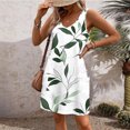 thumbnail image 4 of Vestido de Verano para Mujeres, Vestido Casual de Cuello en V sin Mangas de Impresión de Bolsillo de Moda Hecho de Poliéster Ligero para Primavera Verano, Vestido de Verano Casual, 4 of 9