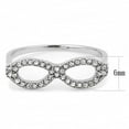 thumbnail image 2 of Womens Silver Rings No Plating 316L Stainless Steel Ring with AAA Grade CZ in Clear DA315, 2 of 5