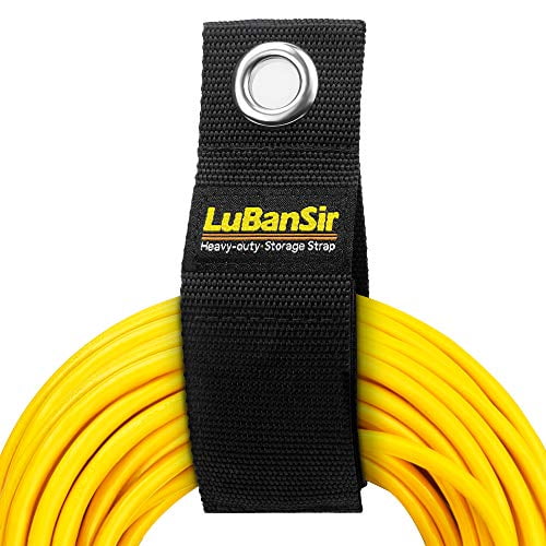 9 Pack Extension Cord Holder organizer, Heavy Duty Storage Straps Fit with Garage Hooks and Pool Hose Hangers by LuBanSir