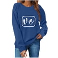 thumbnail image 2 of Amzcrzy Sweatshirts de la Saint-Valentin pour Femmes Mode Ample Imprimé Hauts Décontractés Manches Longues Col Rond Couples Sweatshirts Cadeaux de la Saint-Valentin pour Femmes, 2 of 4