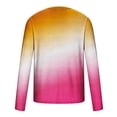 thumbnail image 5 of XFLWAM Mens Long Sleeve Shirts Casual Gradient Color Loose Pullover Graphic Tee Shirts Fall Fashion Athletic Sweatshirts, 5 of 5