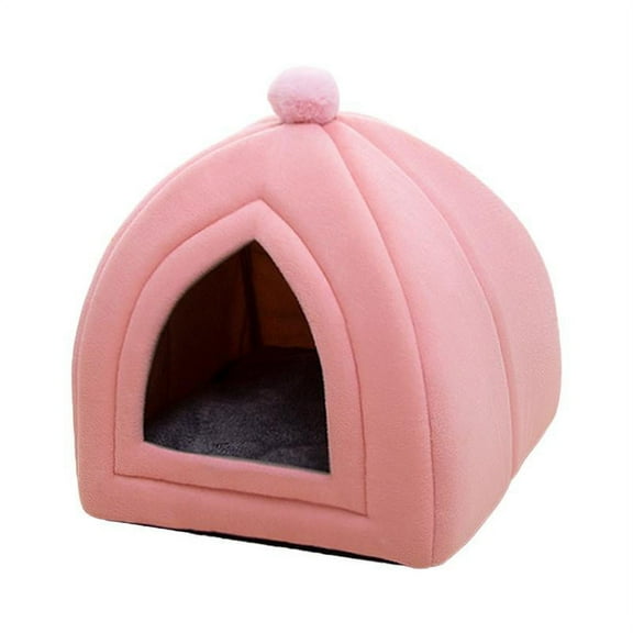 OOKWE Cat Bed for Indoor Cats Small Dog Warm Bed House Washable Puppy Tent Bed Kitten Cave Hut Removable Cushion 3 Sizes