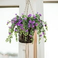 thumbnail image 3 of PATLOLLAV Simulated Morning Glories, Artificial Hanging Flowers for Outdoor Spring Summer Decoration, Faux Silk Morning Glory in Planter Realistic for Porch Outside Patio Balcony Garden Yard, 3 of 5