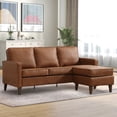 thumbnail image 6 of Bonzy Home Sectional Sofa Couch, L Shaped Faux Leather Couch Sofa with Reversible Chaise, Lounge Sofa for Living Room Apartment Small Space, 6 of 7