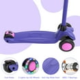 thumbnail image 4 of SPPTTY Kick Scooter with 3 LED Lighted Wheels and 3 Adjustable Height Handlebars ,Folding Kids Scooter with Lean-to-Steer & Widen Anti-Slip Deck for Boys/Girls Ages 2-12,Modena, 4 of 7