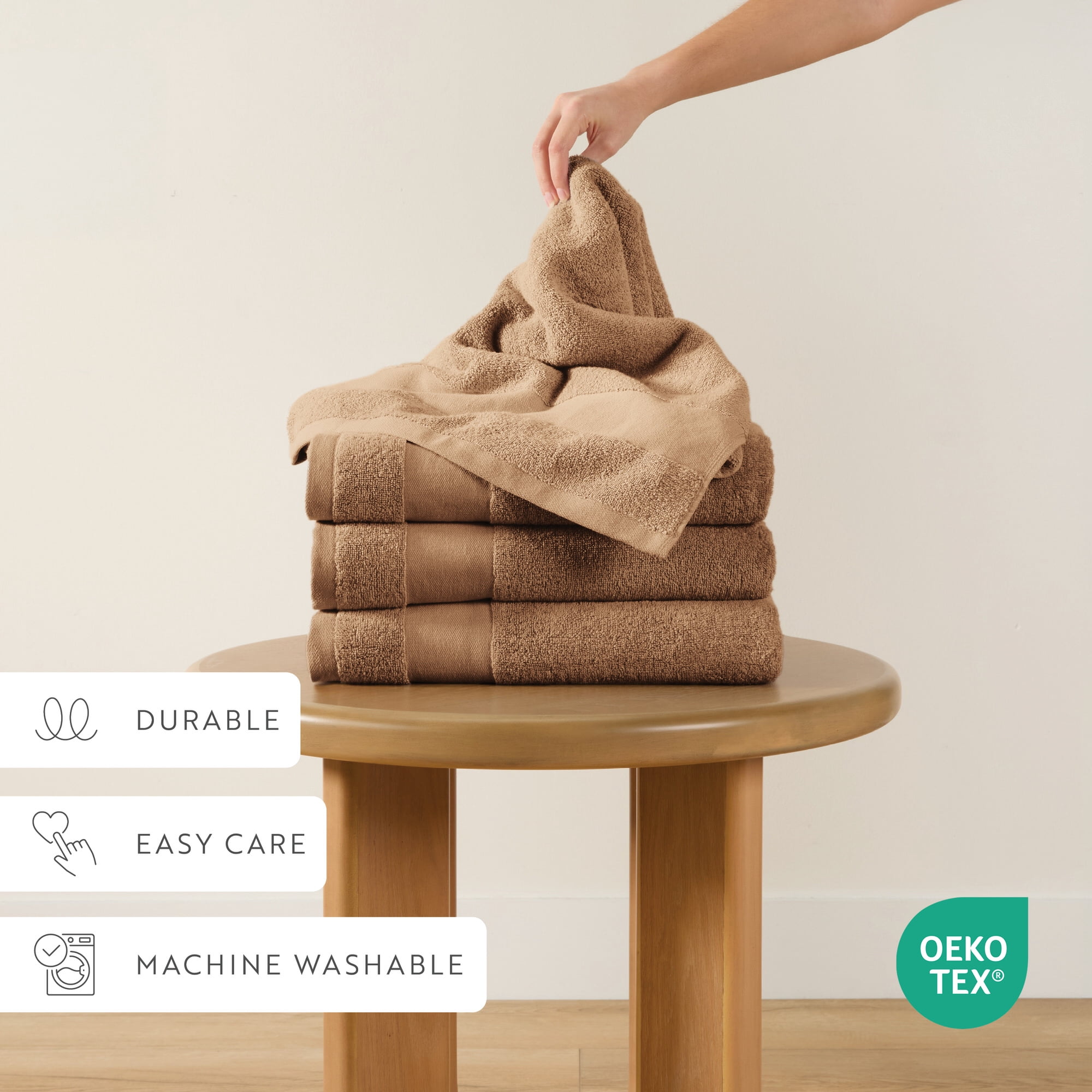 Noble Linens 4 pack Essential Cotton Bath Towels