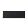 thumbnail image 4 of Simpli Home Anya 51 inch Wide Contemporary Modern Rectangle Ottoman Bench in Black Genuine Leather, Assembled, 4 of 11