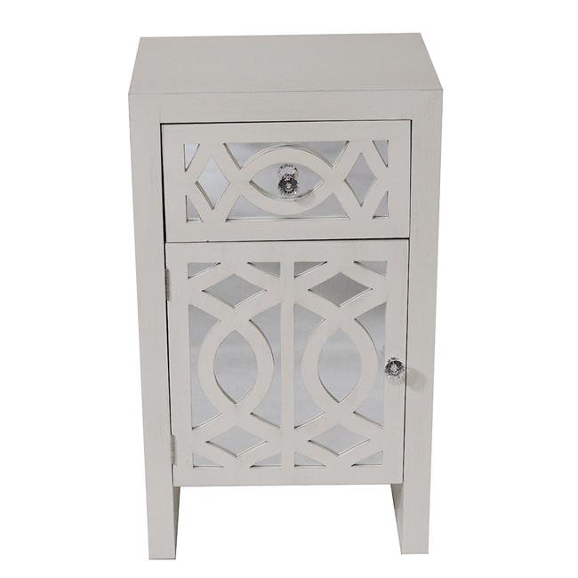Ellington 1Drawer & 1Door Accent with Carved Trellis Front