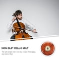 thumbnail image 2 of OULII Non-slip Pads for Cello Cello Anchor Rest 1Pack 9.5x0.6in Circular Brown for Cello Performance, 2 of 4