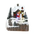thumbnail image 1 of Centro de mesa con movimiento musical de casa navideña con luces y música, escena de nieve, regalos de fiesta para esposa, cumpleaños de año Nuevo niños y muñeco de nieve, 1 of 8