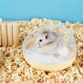 thumbnail image 4 of Hamster Transparent Bathing Tub DetachableSplash LargeBathroomNest Pet Supplies [Beige], 4 of 9