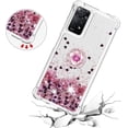 thumbnail image 3 of for Xiaomi Note 11 Pro Glitter Case with Ring Holder, Bling Sparkle Floating Liquid Soft TPU Cushion Fashion Clear Case Cover for Xiaomi Note 11 Pro/Note 11 Pro+  Rose Gold, 3 of 7