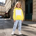 thumbnail image 2 of Girls Long Sleeve Hoodie Sweatshirt Pants Two Piece Color Casual Outfit For Toddler Kids, 2 of 4