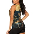 thumbnail image 3 of Lsque Leopard Reading Tarot Cards Printed Workout Tank Tops for Women, Athletic Sports Tank Tops, Compression Sleeveless Dry Fit Shirts,Sleeveless Yoga Shirt-XX-Large, 3 of 9