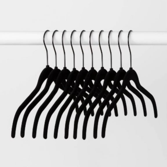 10pk Shirt Flocked Hangers