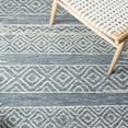 thumbnail image 6 of SAFAVIEH Metro Rae Striped Area Rug, Natural/Blue, 6' x 6' Round, 6 of 8