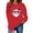 Red, variant on Guzom Womens Christmas Santa Sweatshirt - Green Crew Neck Long Sleeve, 100% Polyester Loose Fit, XS-XL,Size XS
