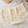 thumbnail image 2 of Ashirexll Seamless Cotton Underwear for Women, Cream Pants Sweet Girl Underwear Cotton Skin Friendly Breathable Bag High Elasticity Mid Waist Panties Beige M, 2 of 4