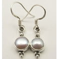 thumbnail image 2 of SilverStarJewel 925 Solid Silver Wonderful Aaa Culture Pearl Fashionable Earrings 1.2" Bijoux, 2 of 3