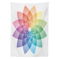 thumbnail image 3 of Ambesonne Rainbow Mandala Tablecloth Rectangular Table Cover, Rainbow Tones Petal, 60"x90", Multicolor, 3 of 4