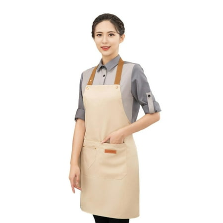 

Waterproof Apron for Men Women Adjustable Length Waist Tie Multi-Pocket Apron for Kitchen Grill Restaurant Bar Cafe Beauty Salon Nail Studio Uniforms