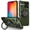 Darkgreen, variant on Dteck Magnetic Phone Case For iPhone 17 with Metal Ring Stand, Heavy Duty Shockproof Silicone PC Protective Cover Compatible with MagSafe Charging, Black