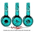 thumbnail image 3 of Skin Wrap for Beats Solo Pro Headphones Folder Doodles Neon Teal Sticker Decal Only BEATS NOT INCLUDED, 3 of 5